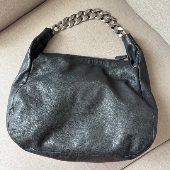 CHANEL Black Caviar 31 Hobo Leather Chunky Chain Link Handle Logo Shoulder Bag - Picture 9 of 14